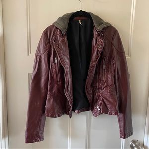 Free People New Dawn Vegan Leather Jacket